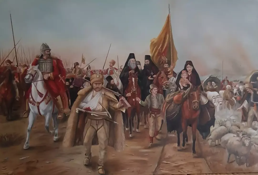 seobe-srba slika ulje na platnu