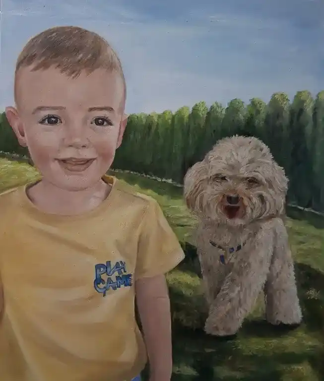 portret kao poklon ulje na platnu