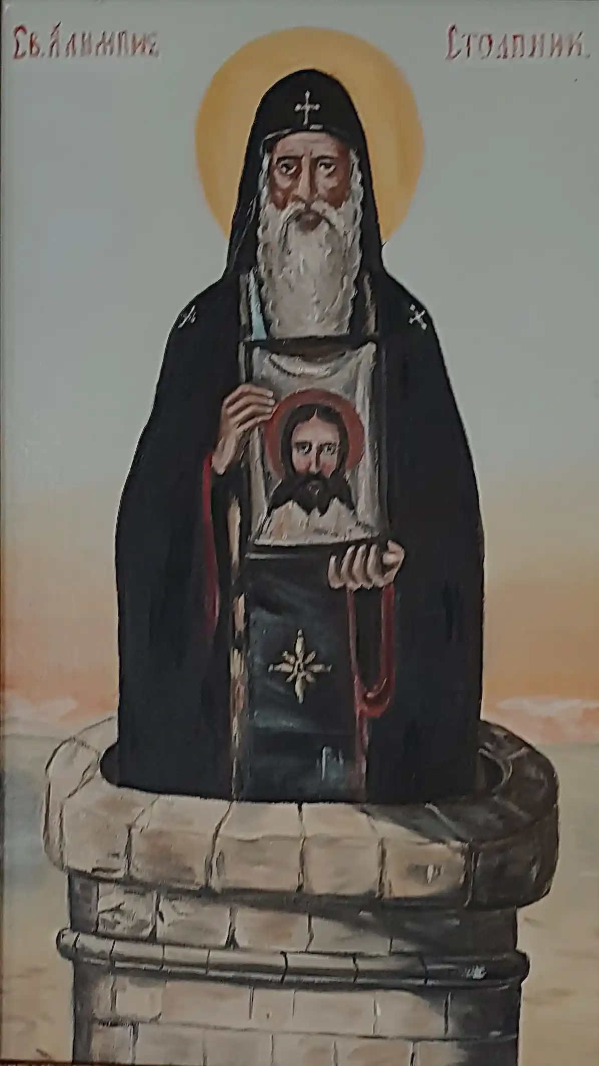 ikona Sveti Alimpije ulje na platnu