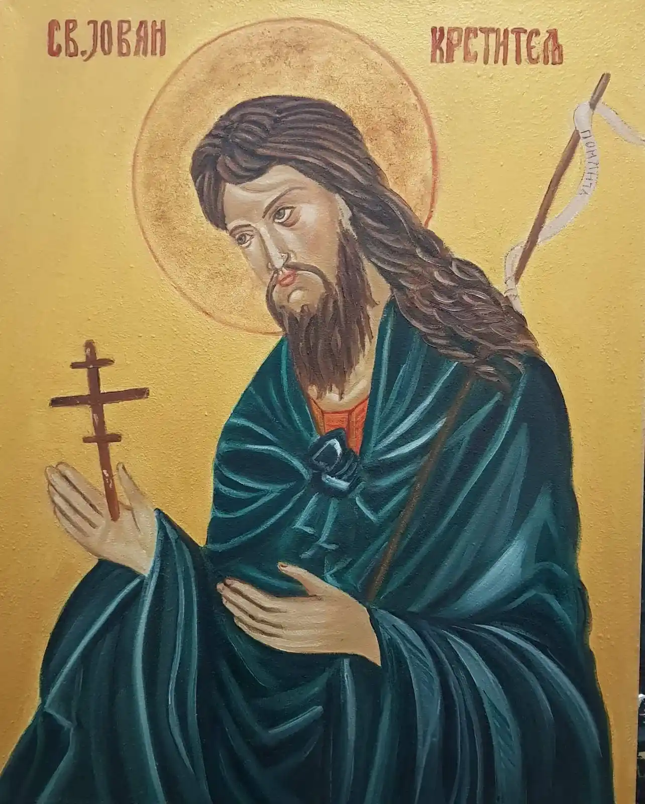 ikona sveti jovan ulje na platnu